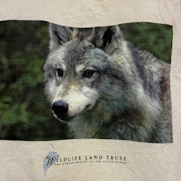 Canvas Tote with American Wolf, fundraiser for The Wildlife Landtrust, Cotton - Picture 4 of 4
